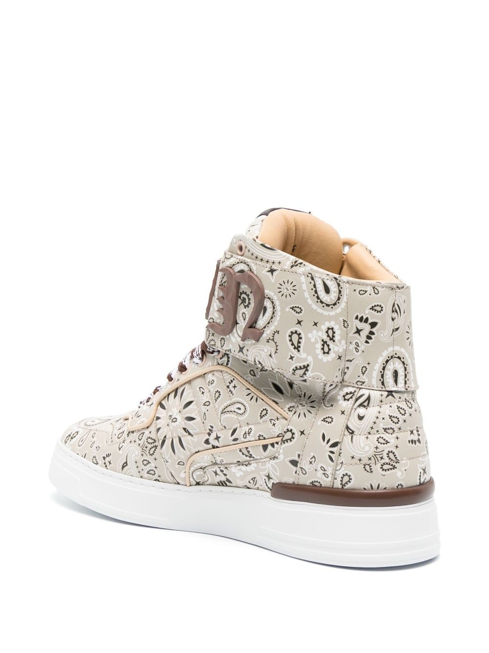 paisley-print hi-top sneakers - 3