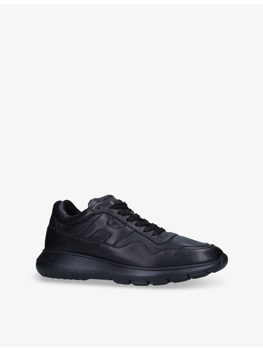 Branded Leather Lop-Top Trainers - 3
