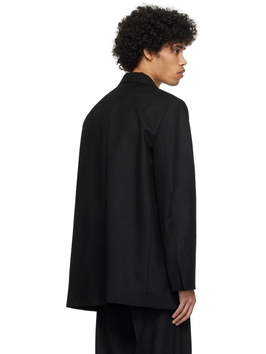 Black Tailored Blazer - 3