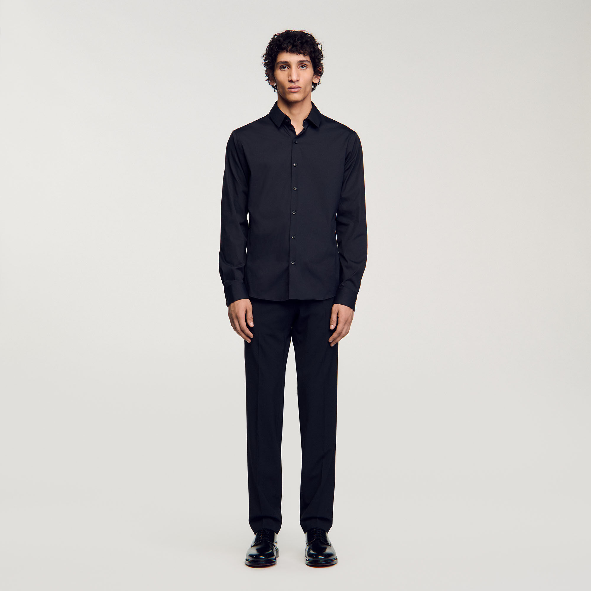 FITTED STRETCH COTTON SHIRT - 3