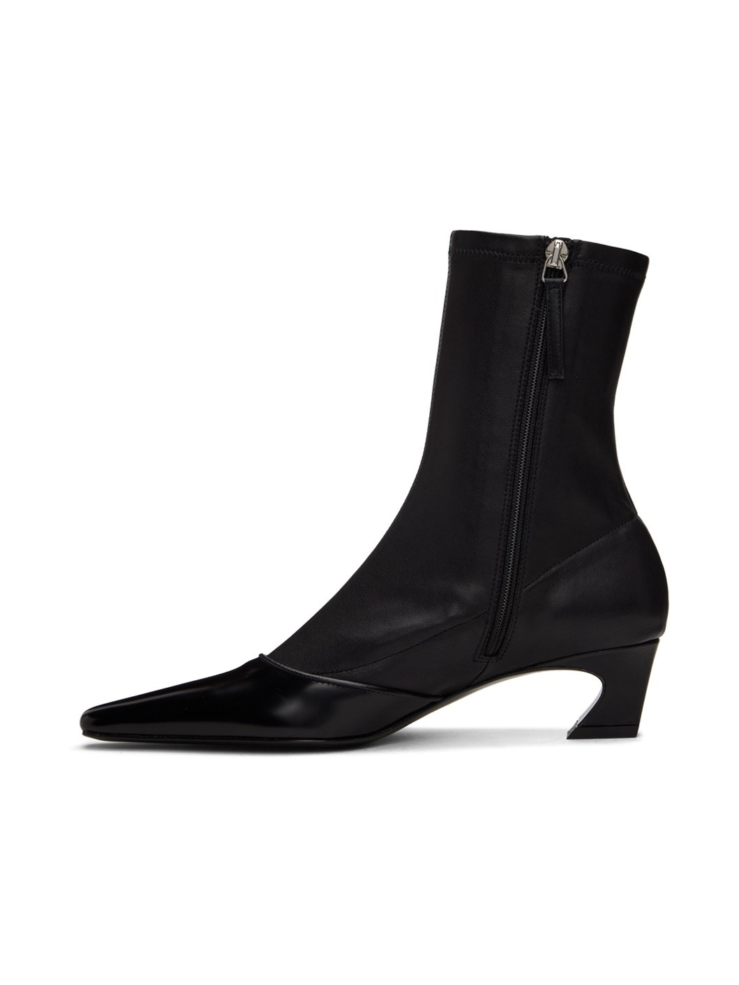 Black Heeled Ankle Boots - 3