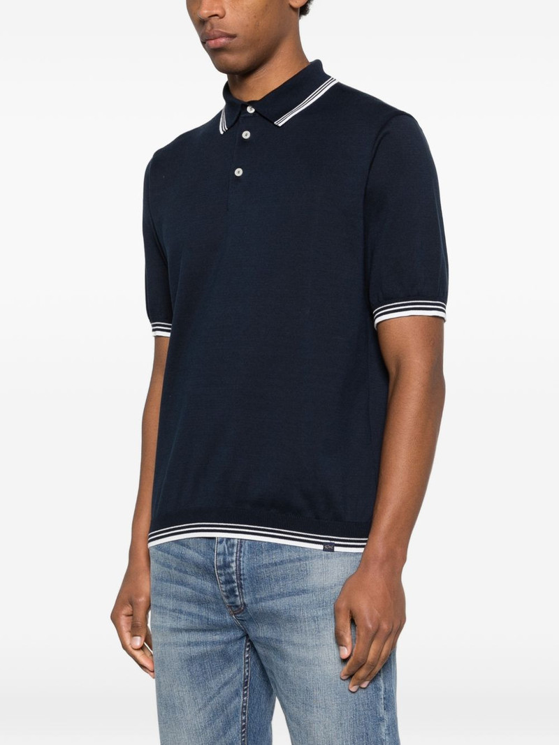 striped-trim polo shirt 3