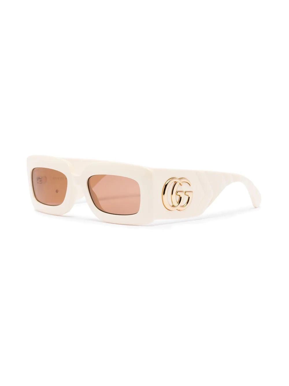 oversized-logo rectangle frame sunglasses - 2