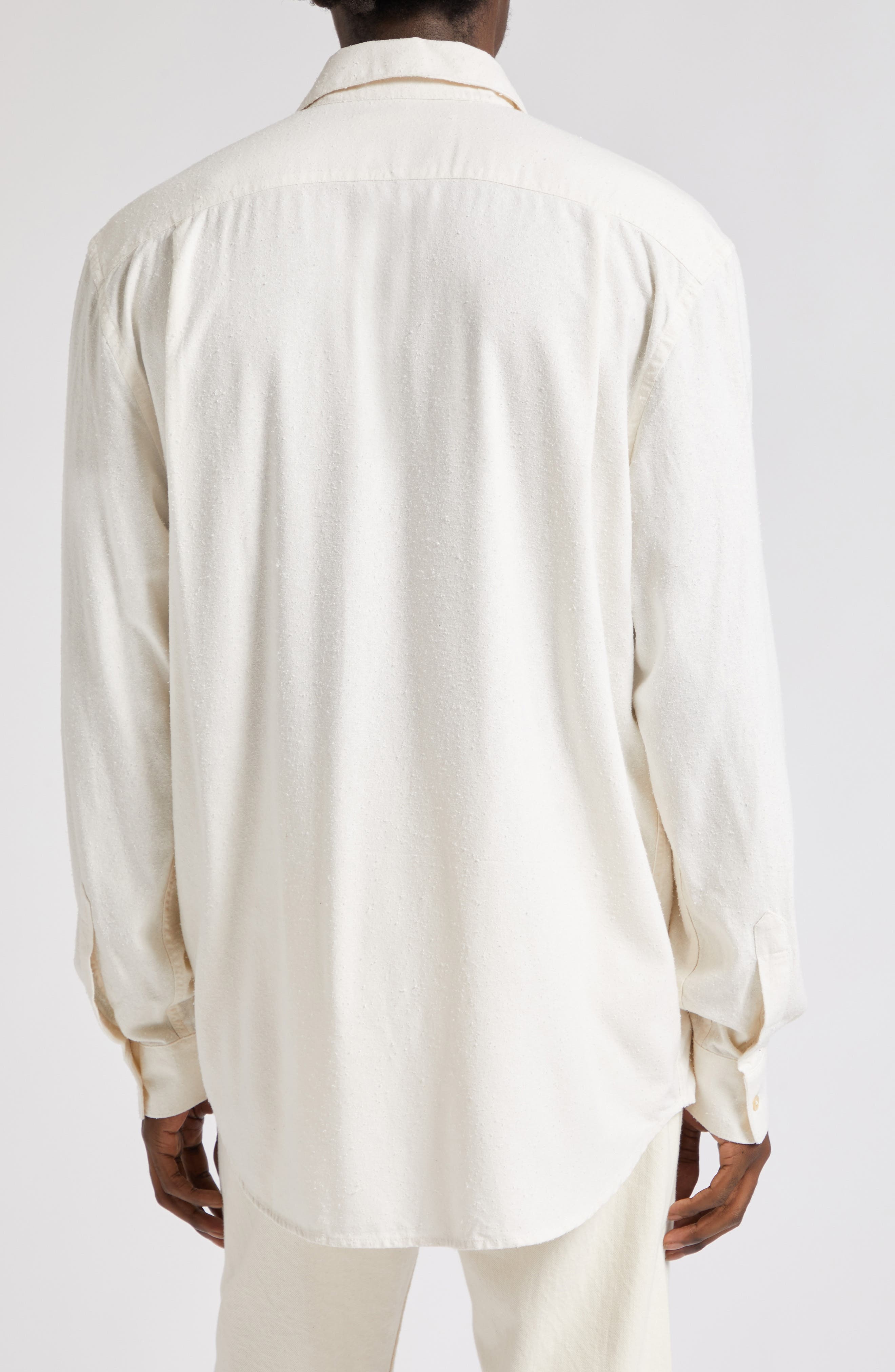 OUR LEGACY Classic Silk Button-Up Shirt in White Silk at Nordstrom - 2