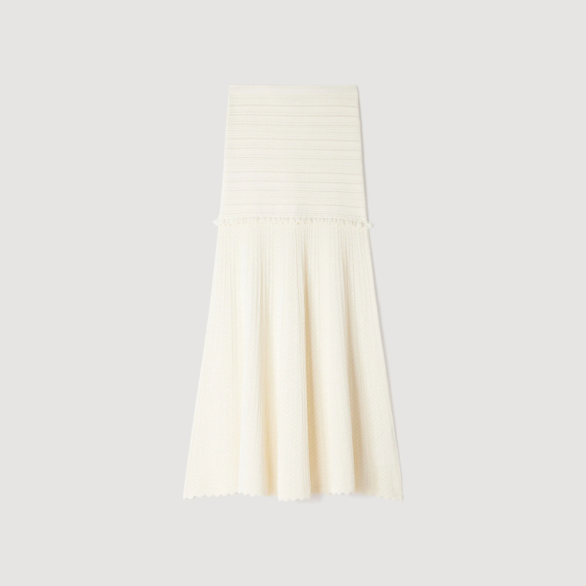 POINTELLE KNIT MAXI SKIRT - 1