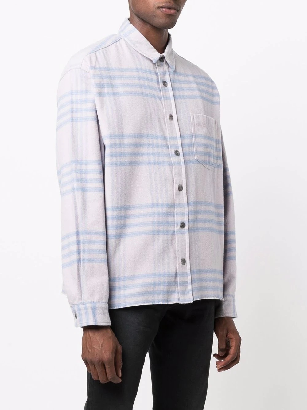 checked cotton shirt - 3