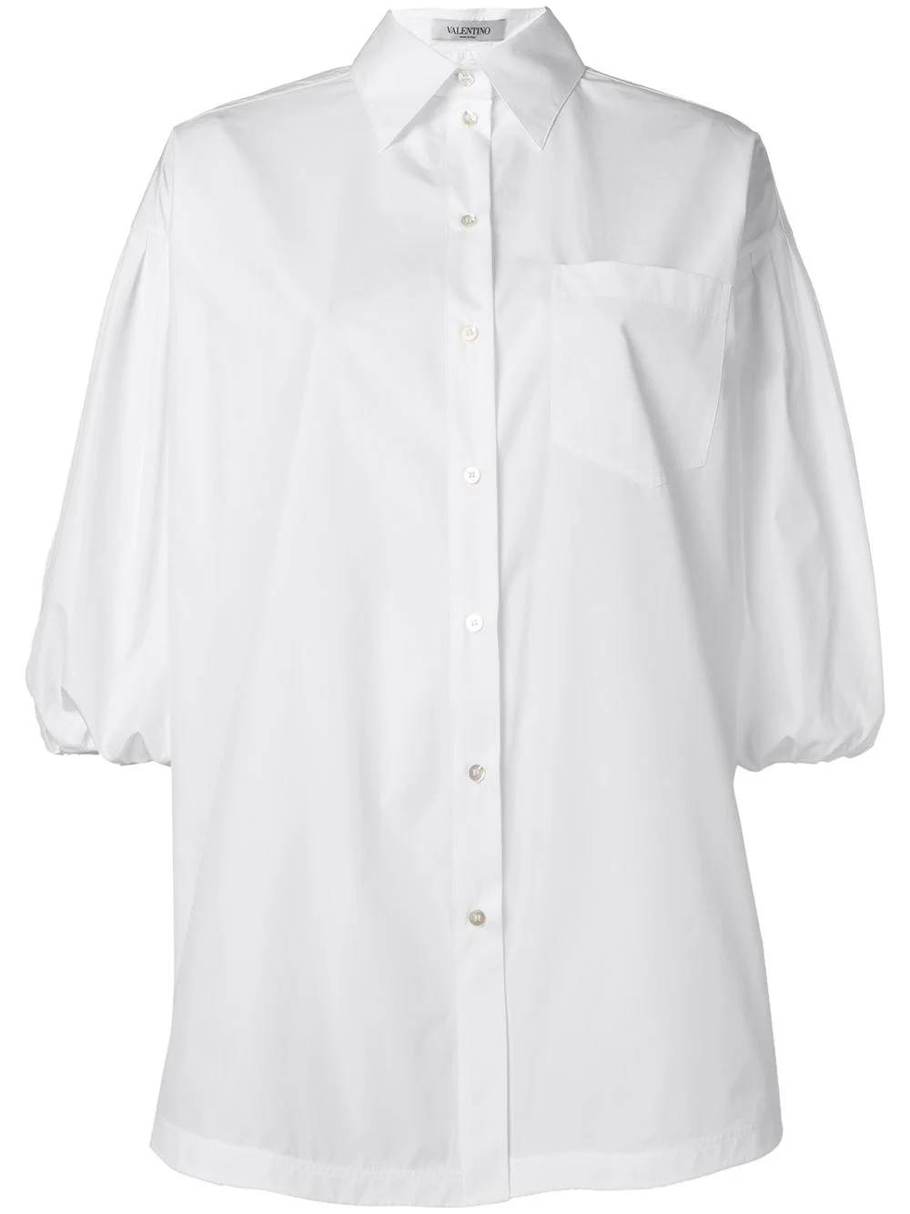 puff sleeve poplin shirt - 1