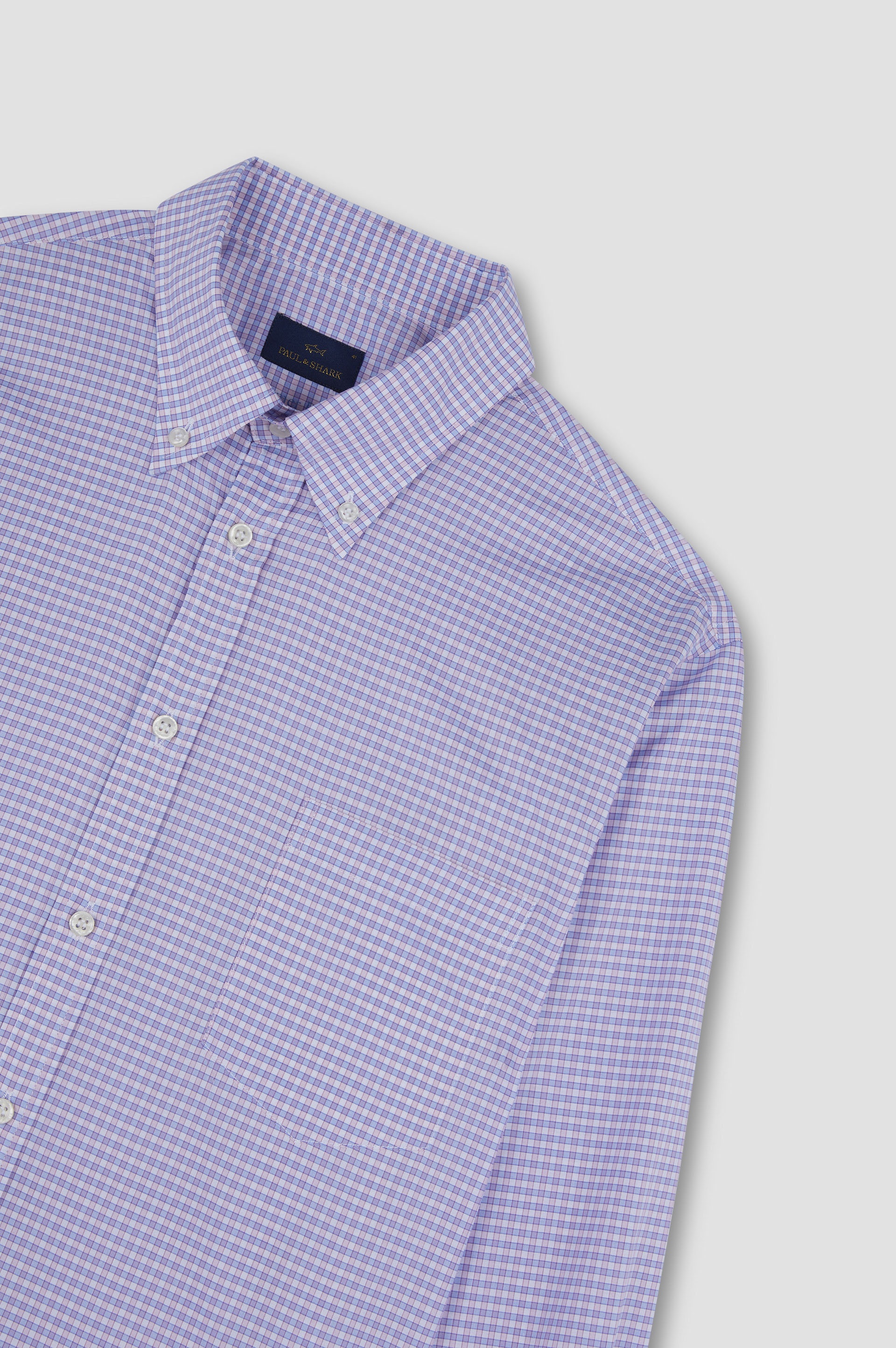 COTTON SHIRT WITH CHECK PATTERN - 5