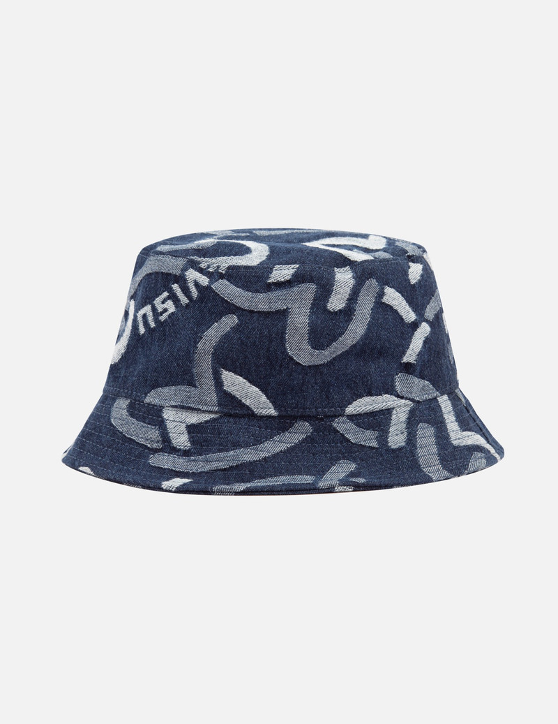 ALLOVER SEAGULL JACQUARD DENIM BUCKET HAT 1
