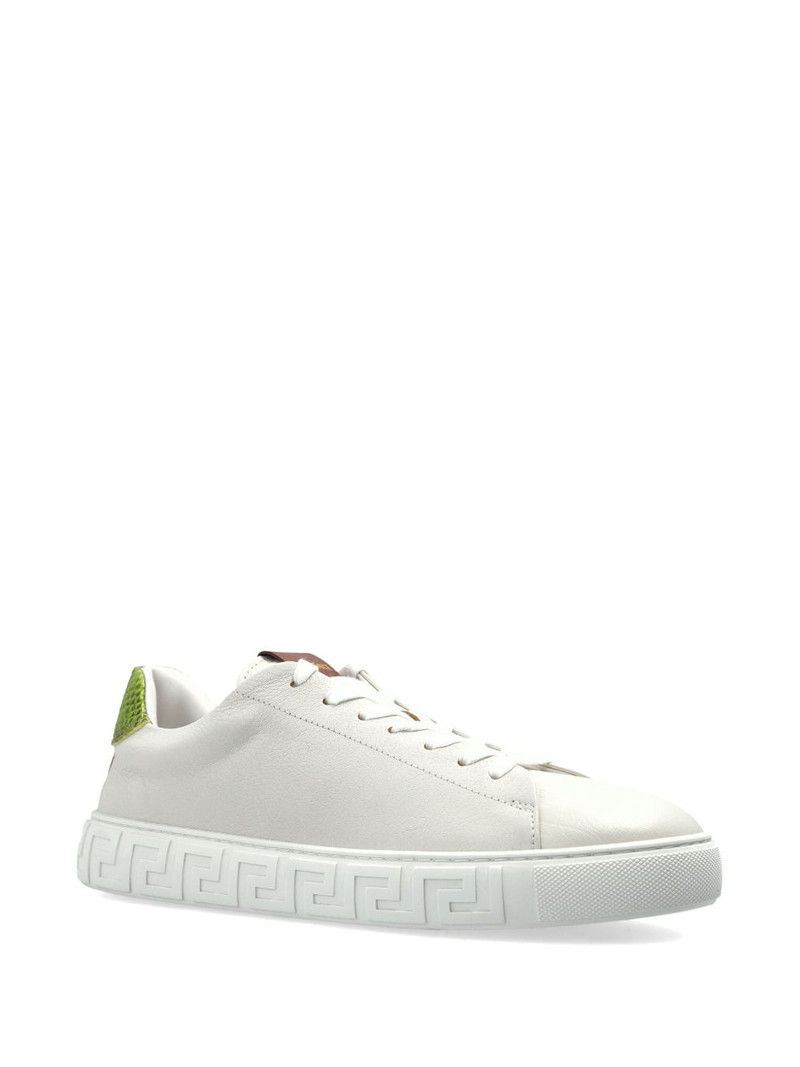 VERSACE Greca-motif lace-up sneakers outlook