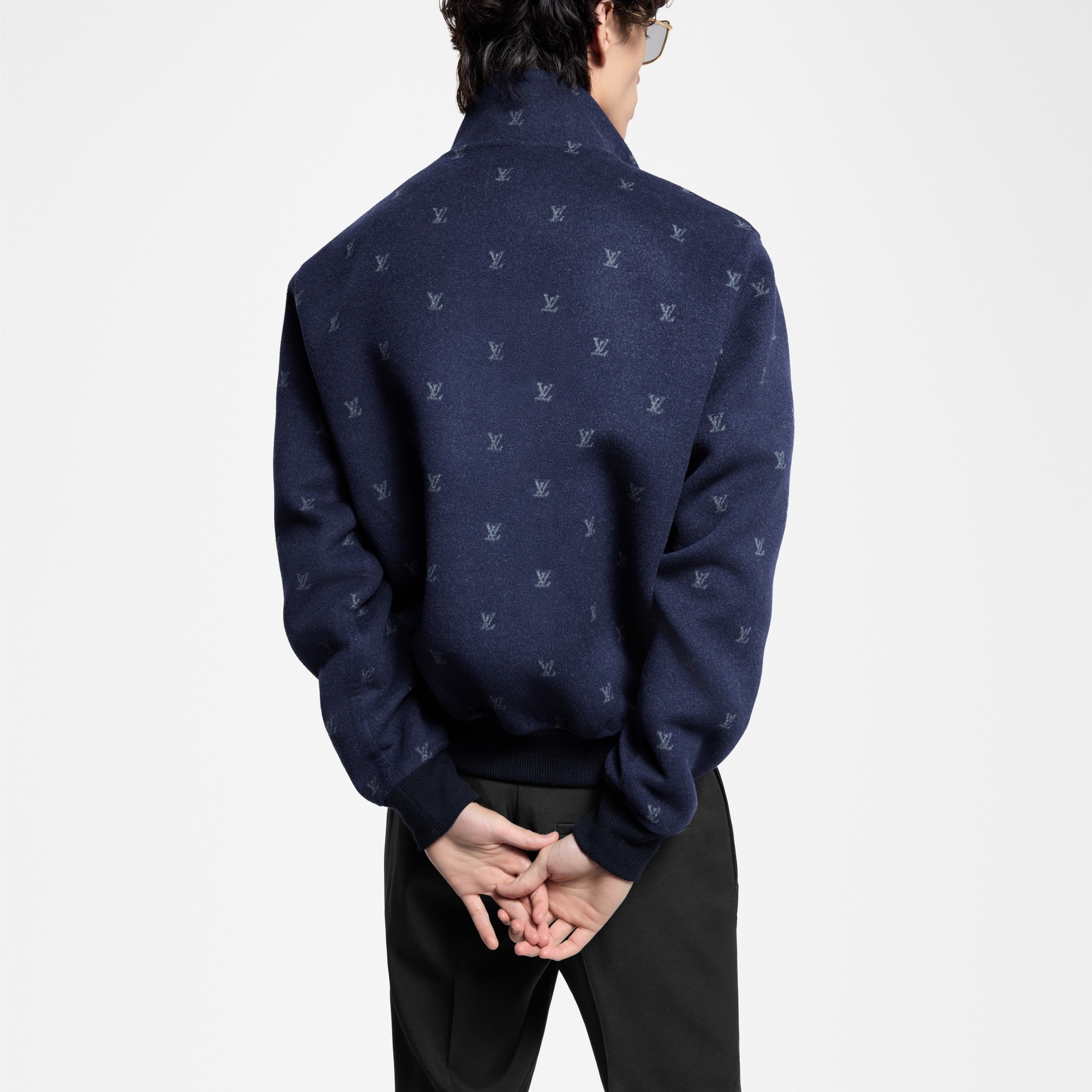 LV Blason Double Face Wool-Silk Blend Reversible Blouson - 4
