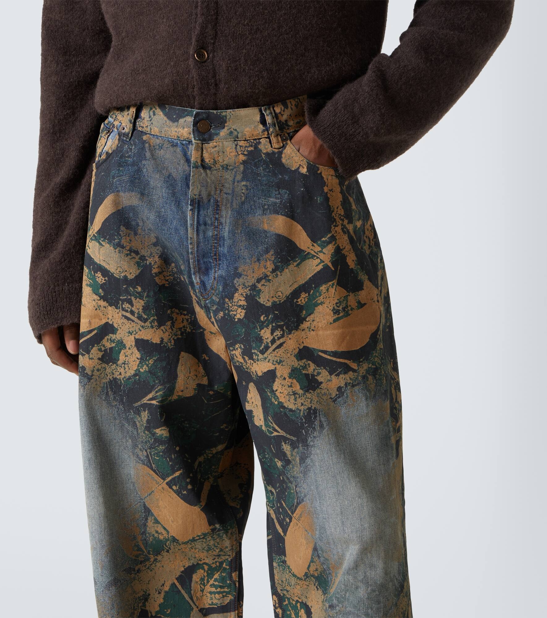 2023 printed wide-leg jeans - 5