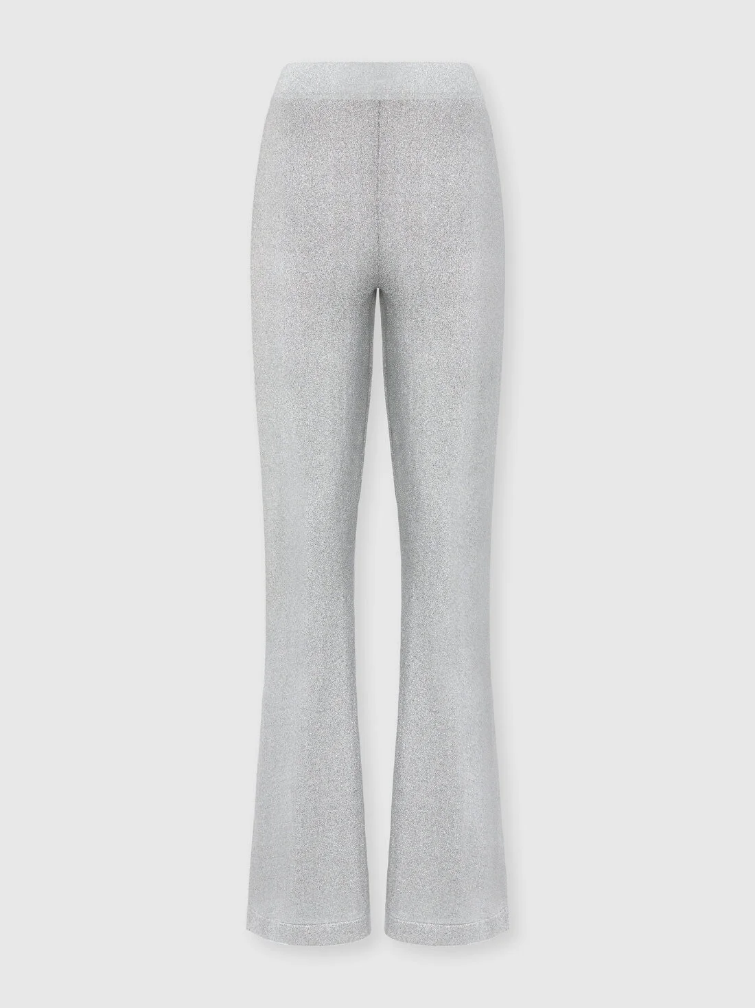 Straight-Leg Viscose Lamé Trousers - 1