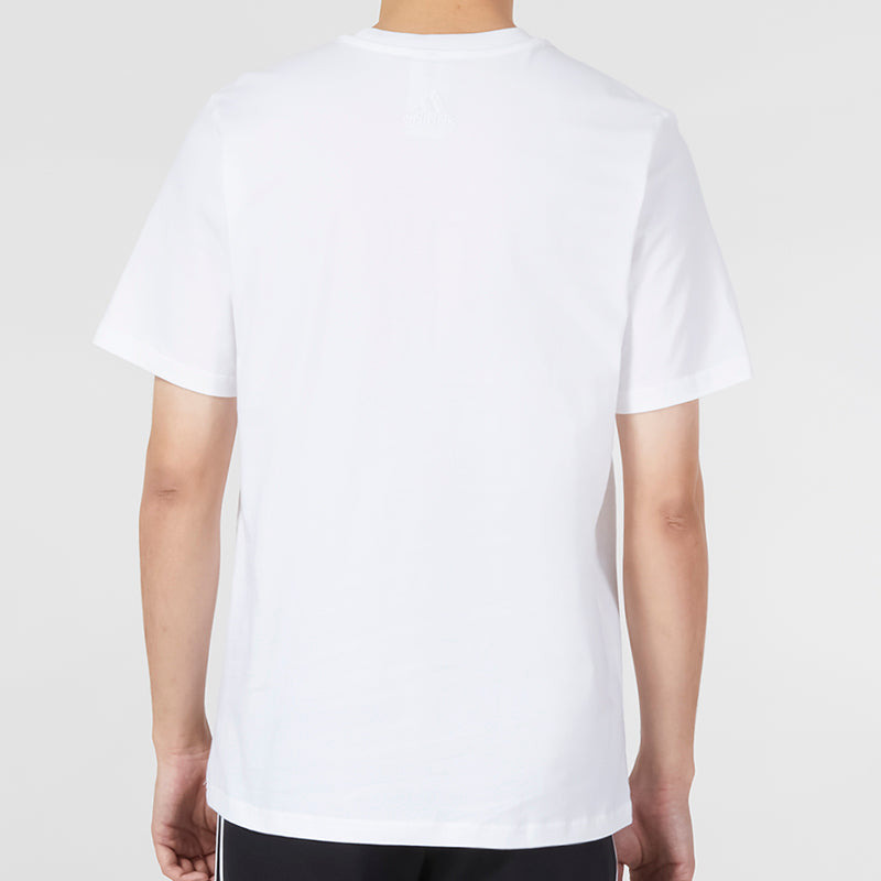 adidas Essentials Single Jersey Big Logo Tee 'White' IC9349 - 4