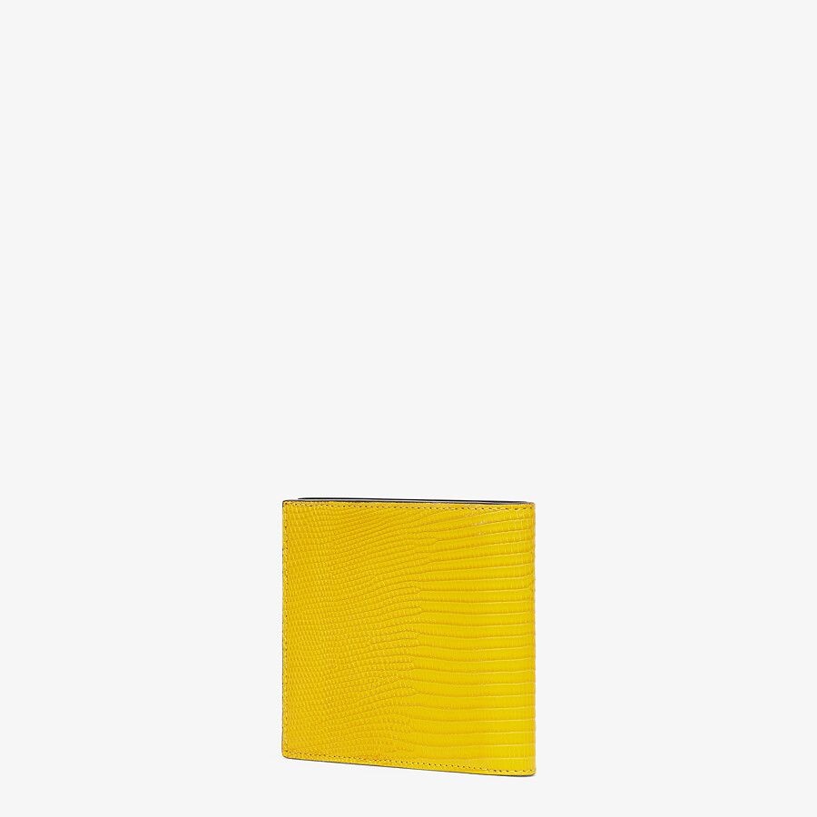 Yellow lizard bi-fold wallet - 2