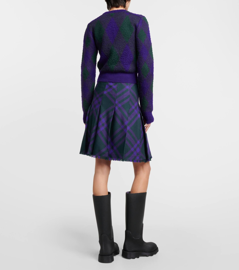 argyle-knit wool cropped jumper 3