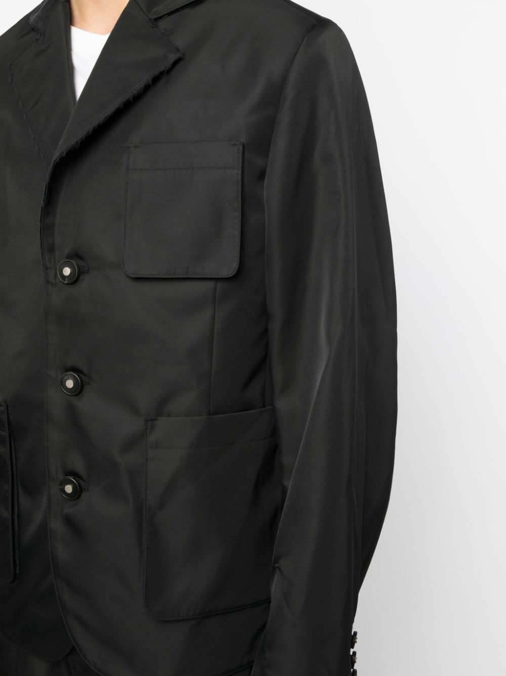 patch-pocket single-breasted blazer - 5