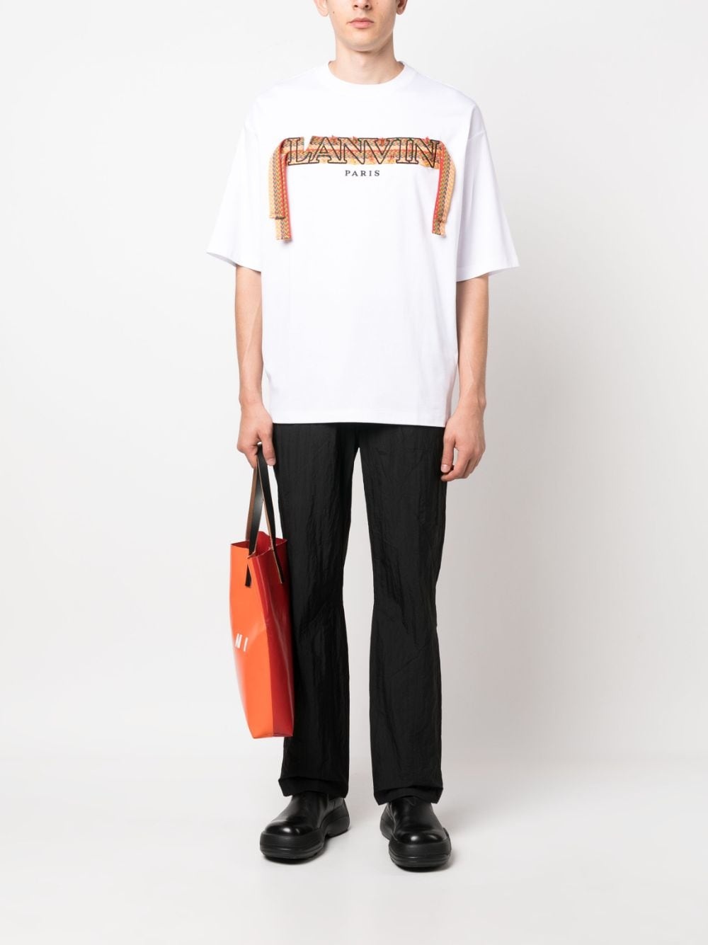 Curb embroidered cotton T-shirt - 2