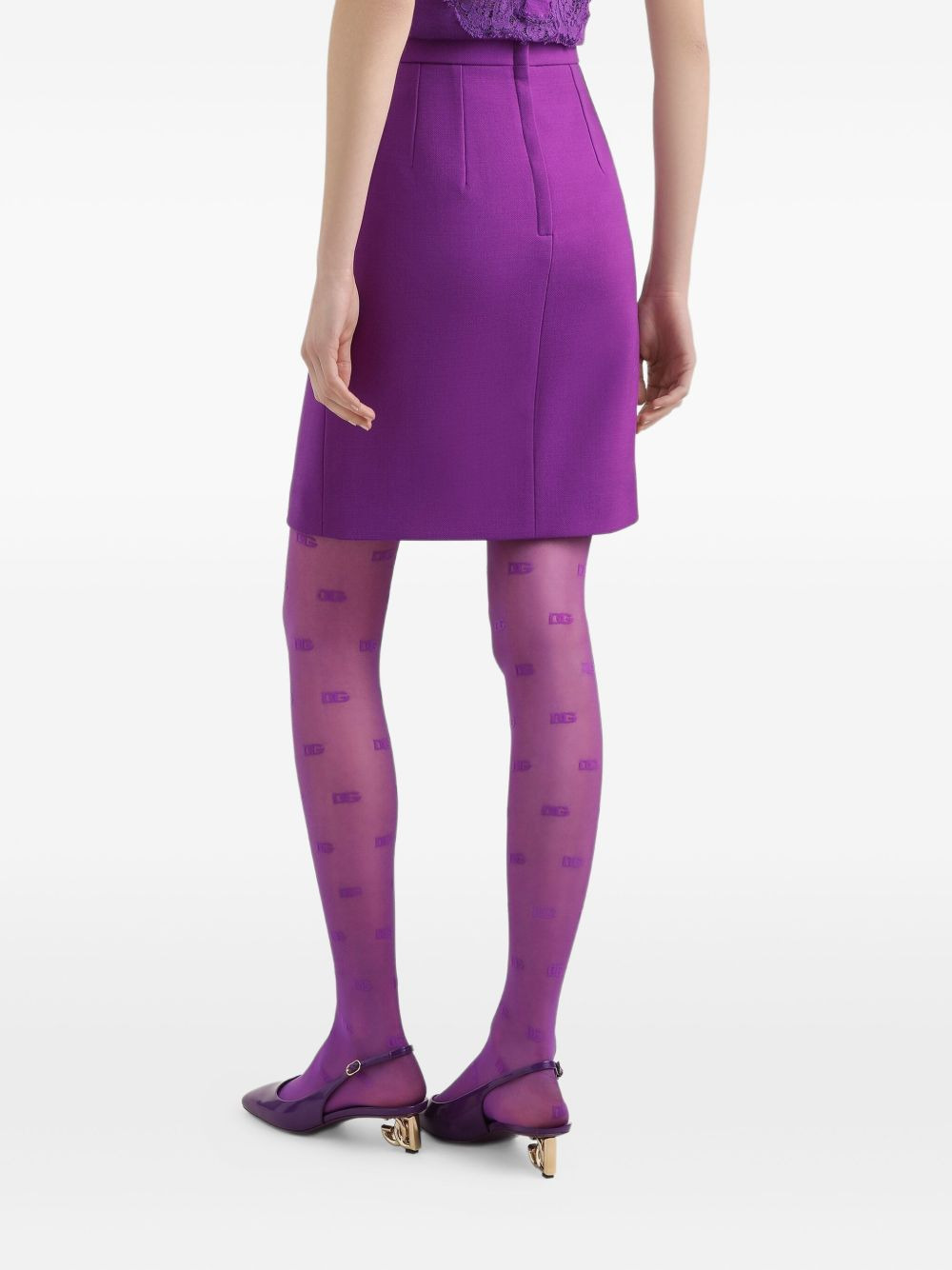 wool mini skirt - 4