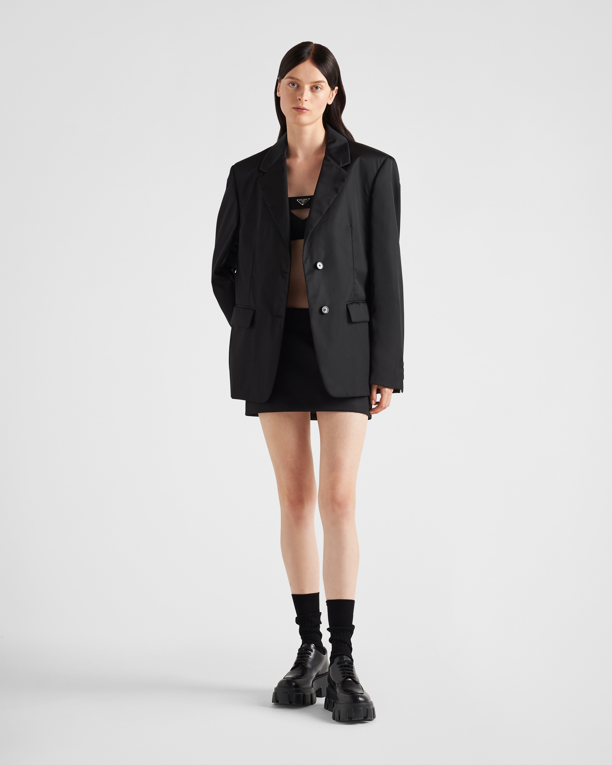 Single-breasted Re-Nylon jacket - 2