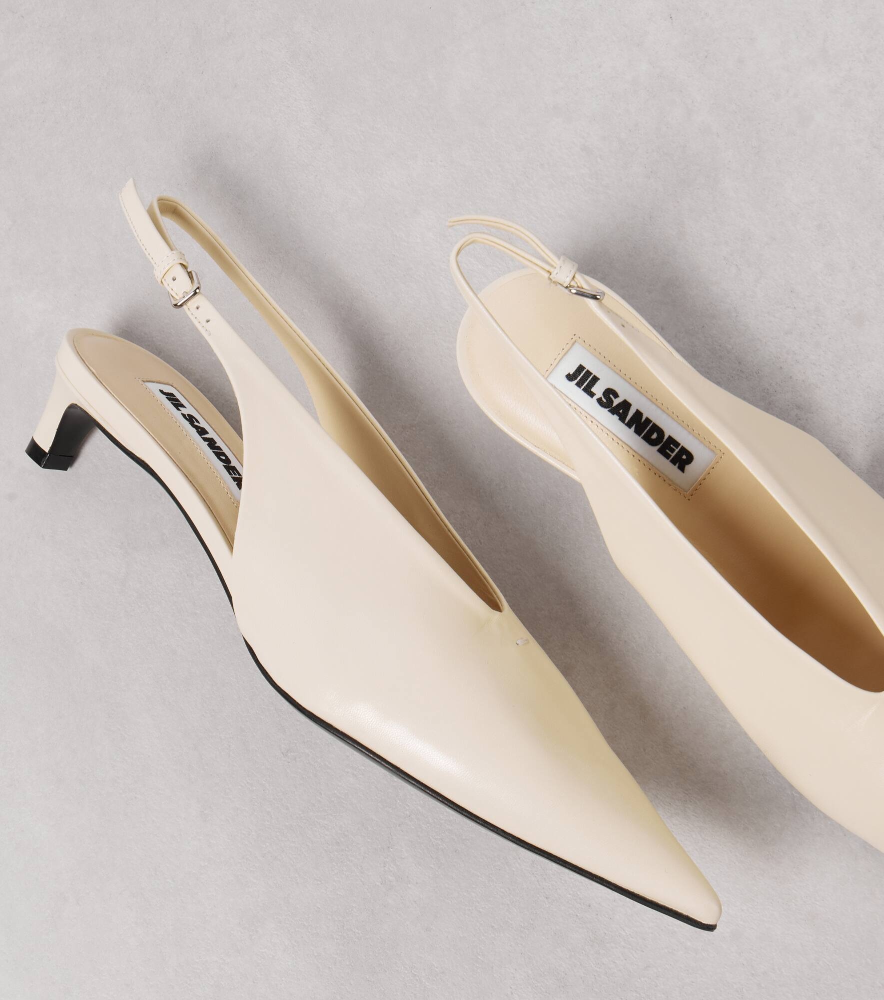 Leather slingback pumps - 5