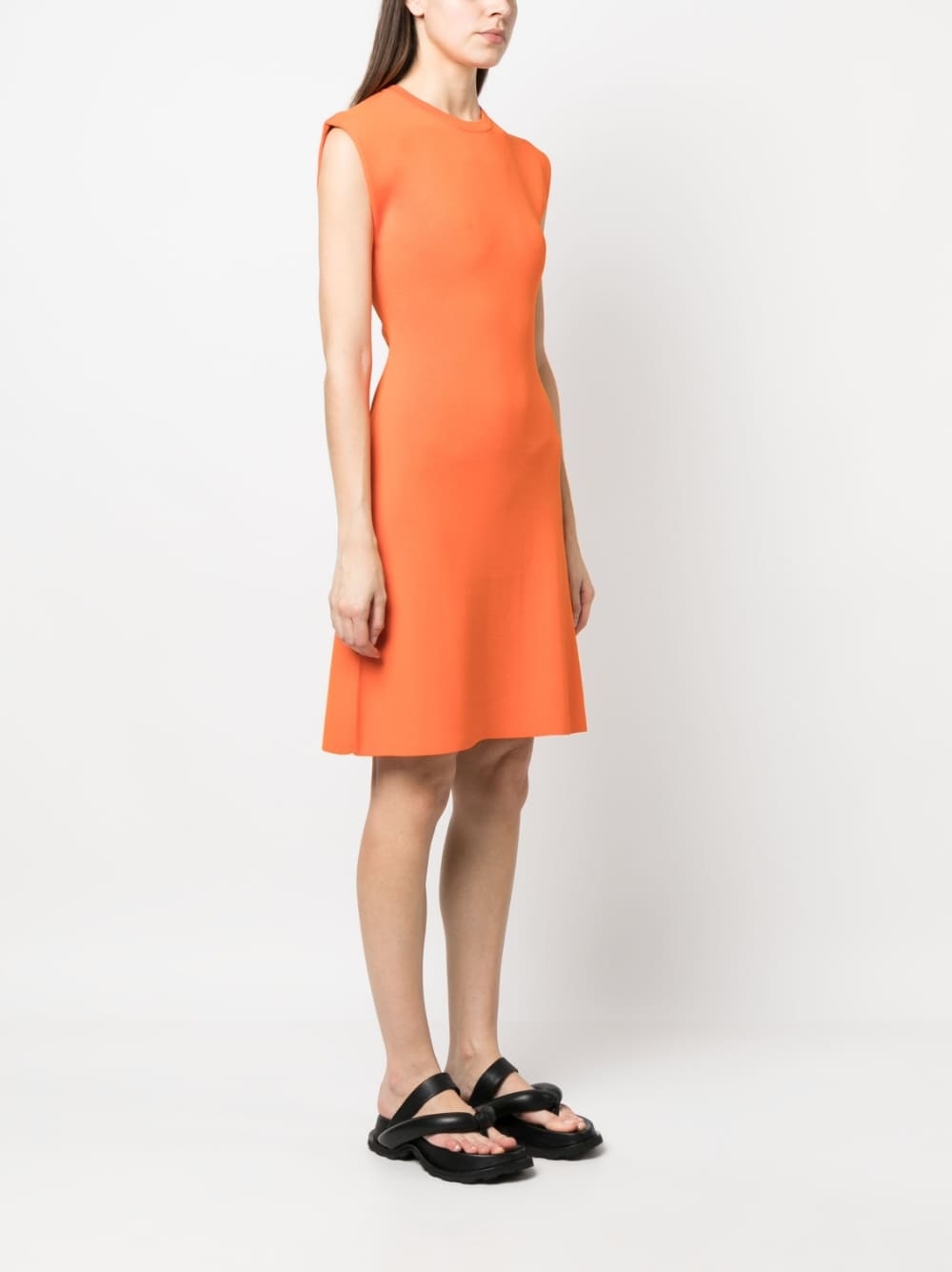 fine-ribbed sleeveless mini dress - 3