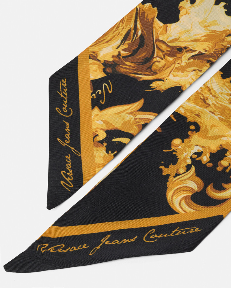 VERSACE JEANS COUTURE Printed Silk Twill Scarf Tie outlook