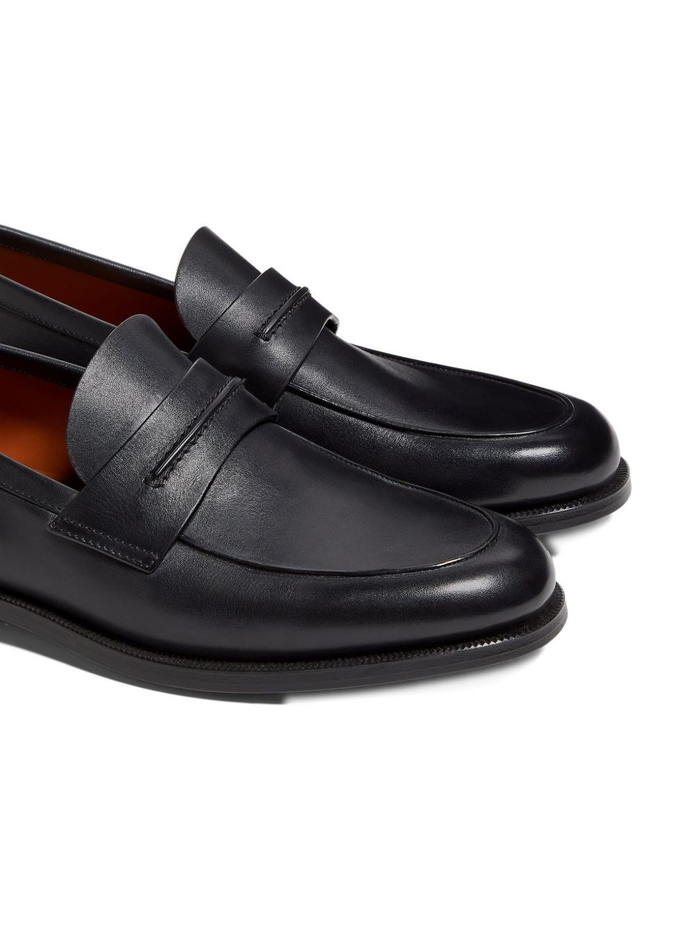 leather penny-slot loafers - 4
