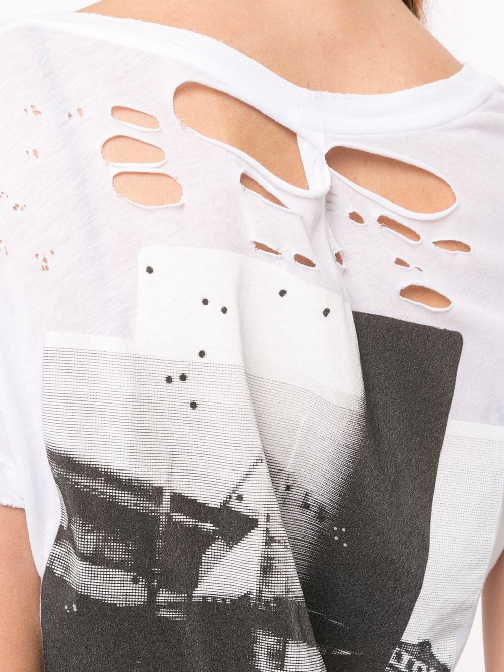 distressed UNR print T-shirt - 5