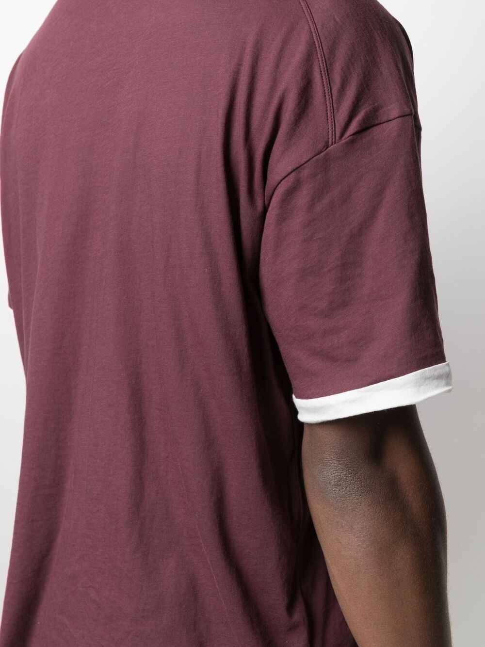 two-tone cotton T-shirt - 5