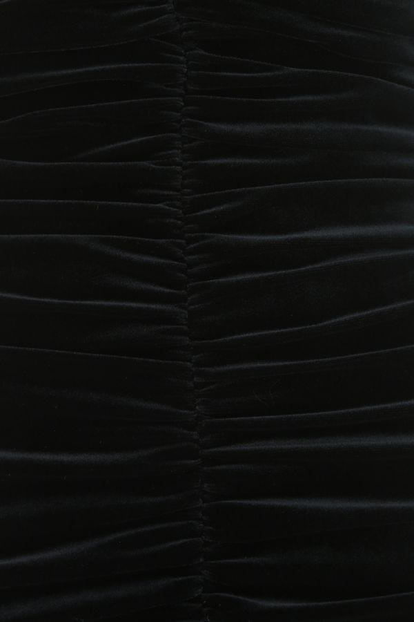 Black velvet mini dress - 3