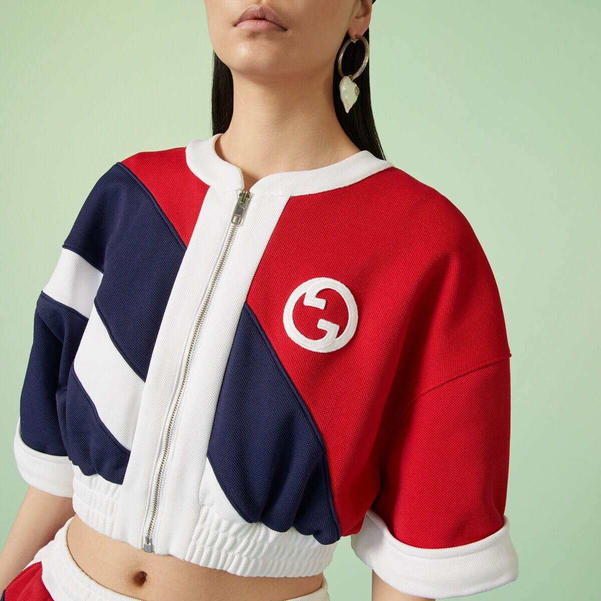 Cotton piquet zip jacket - 3