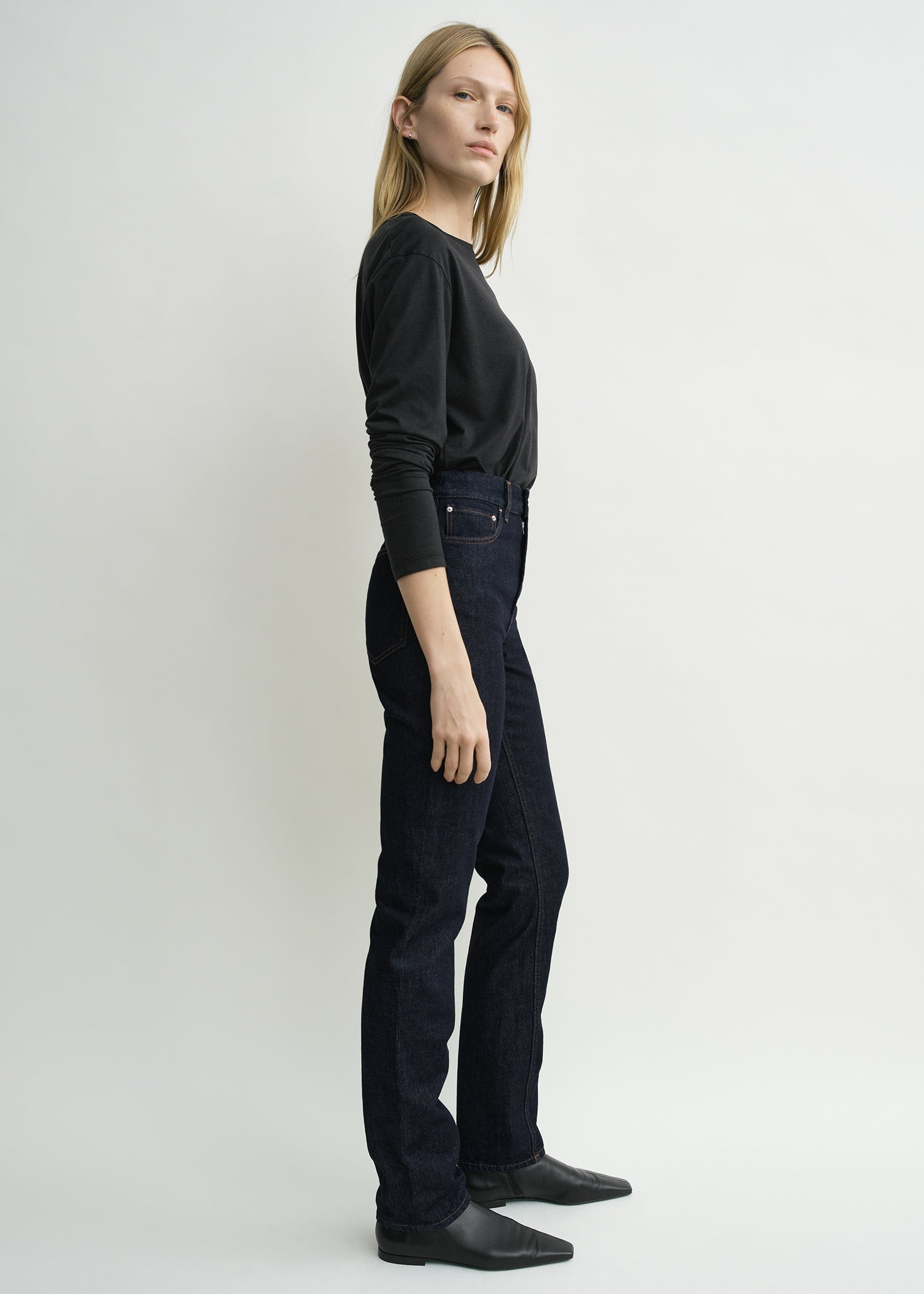 High slim denim rinsed blue - 3