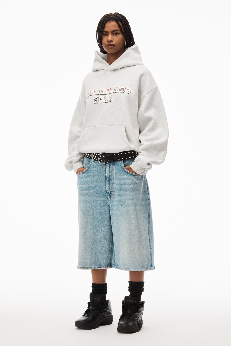 Alexander Wang mahjong hoodie in condensed fleece outlook