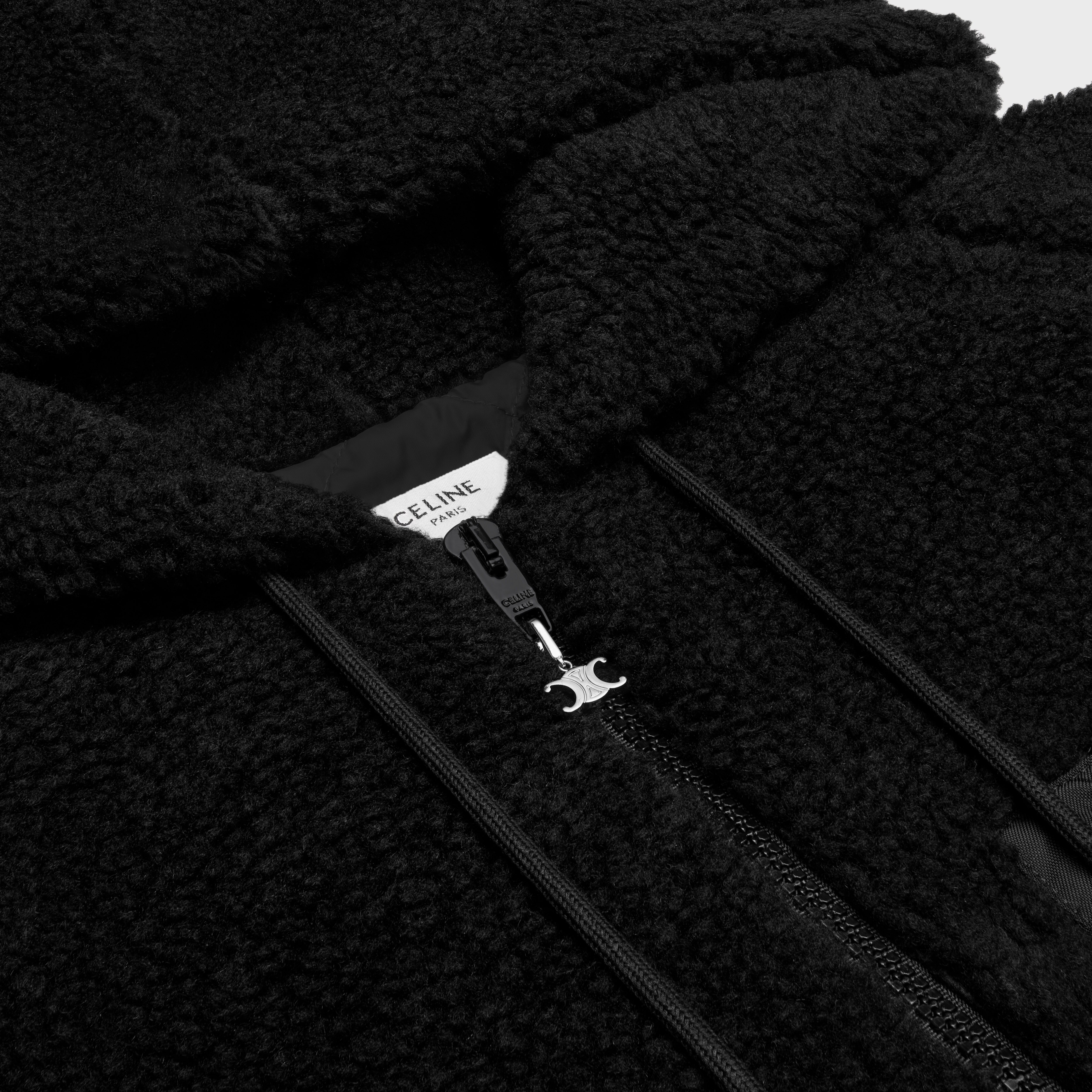 celine hooded jacket in jersey fleece - 3
