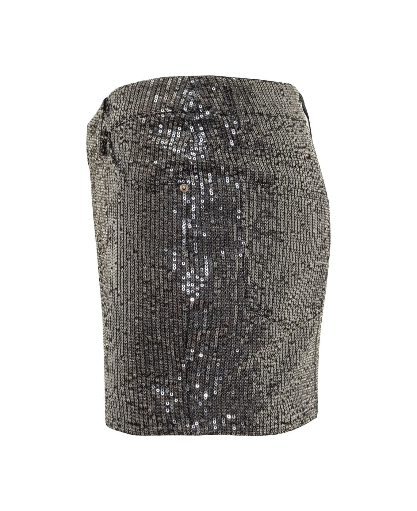 Sequin Mini Skirt - 3