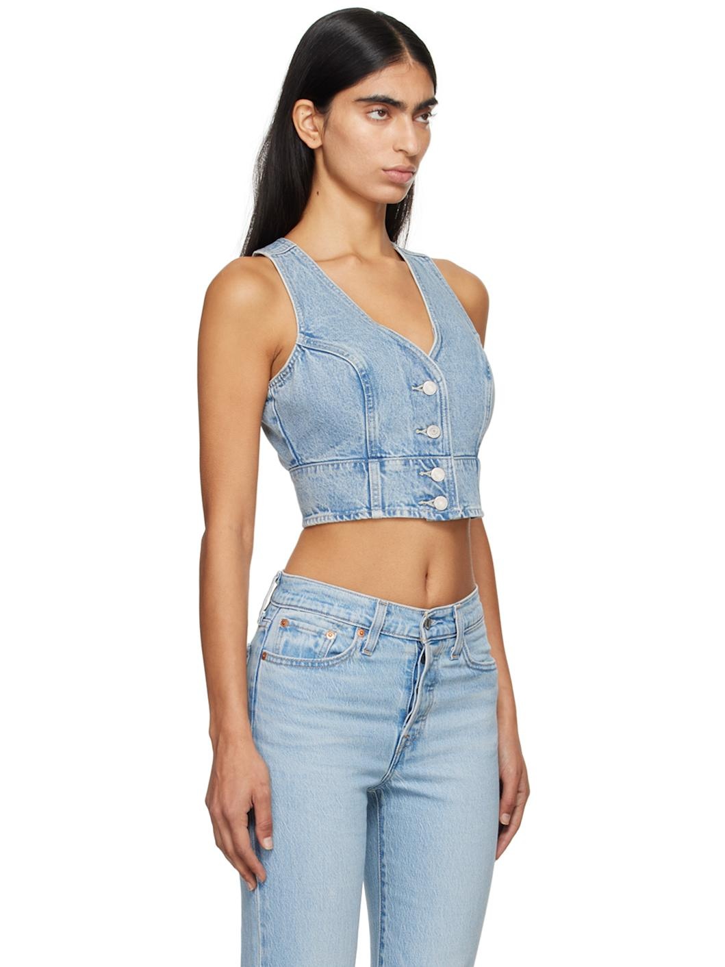 Blue Mona Denim Tank Top - 2