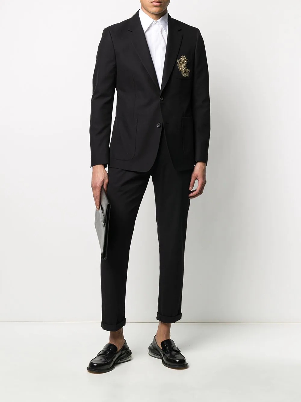 embroidered suit jacket - 2