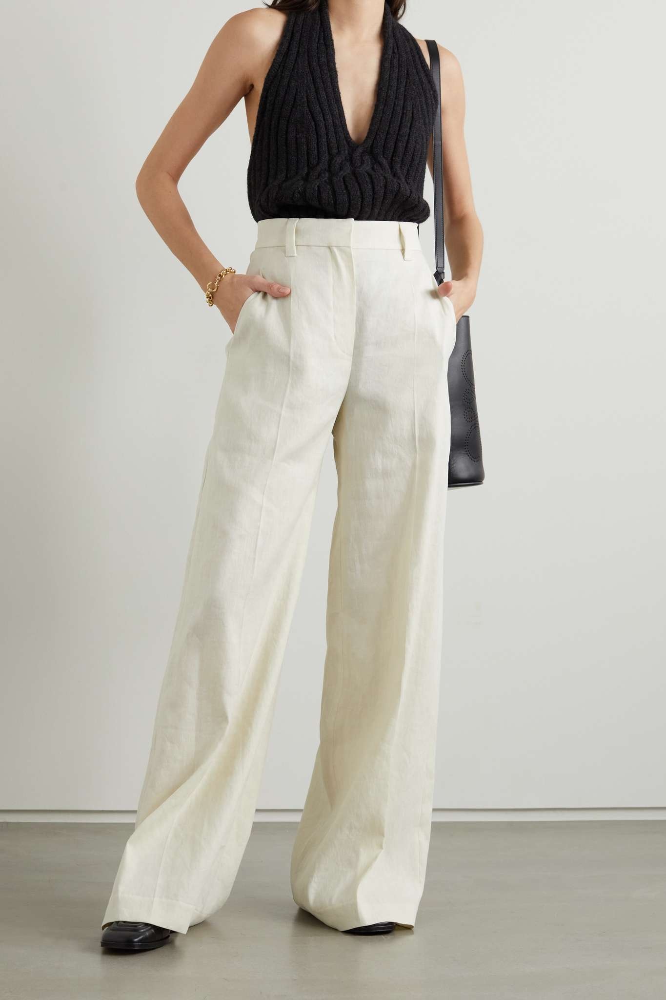 Linen-blend wide-leg pants - 2