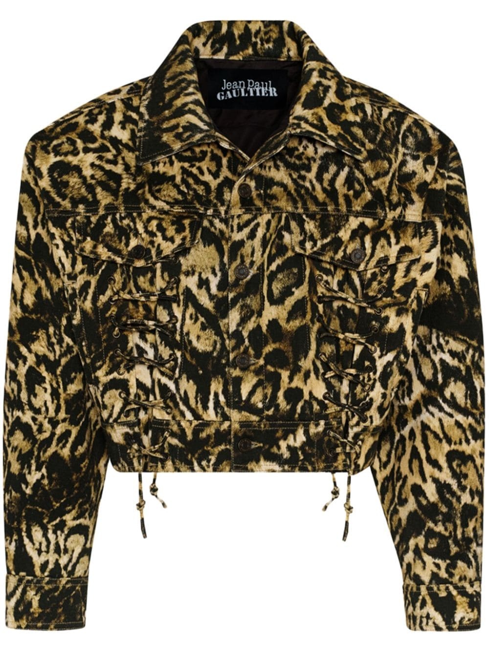 Leopard-print denim jacket - 1