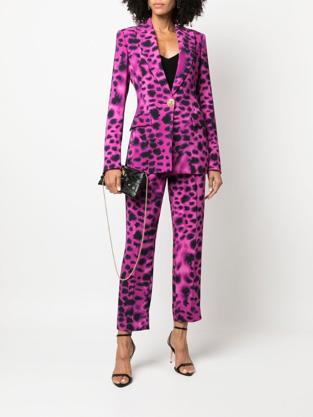 graphic-print straight trousers - 2