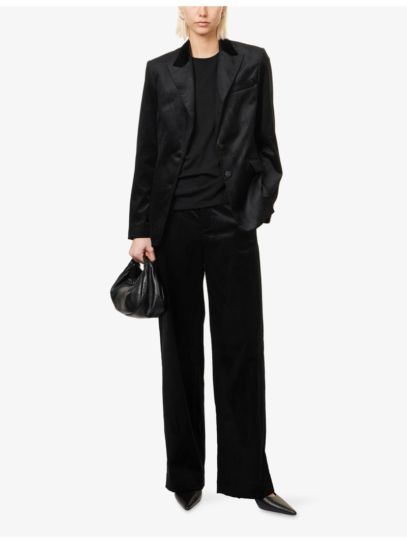 Vince Single-Breasted Velvet Blazer outlook