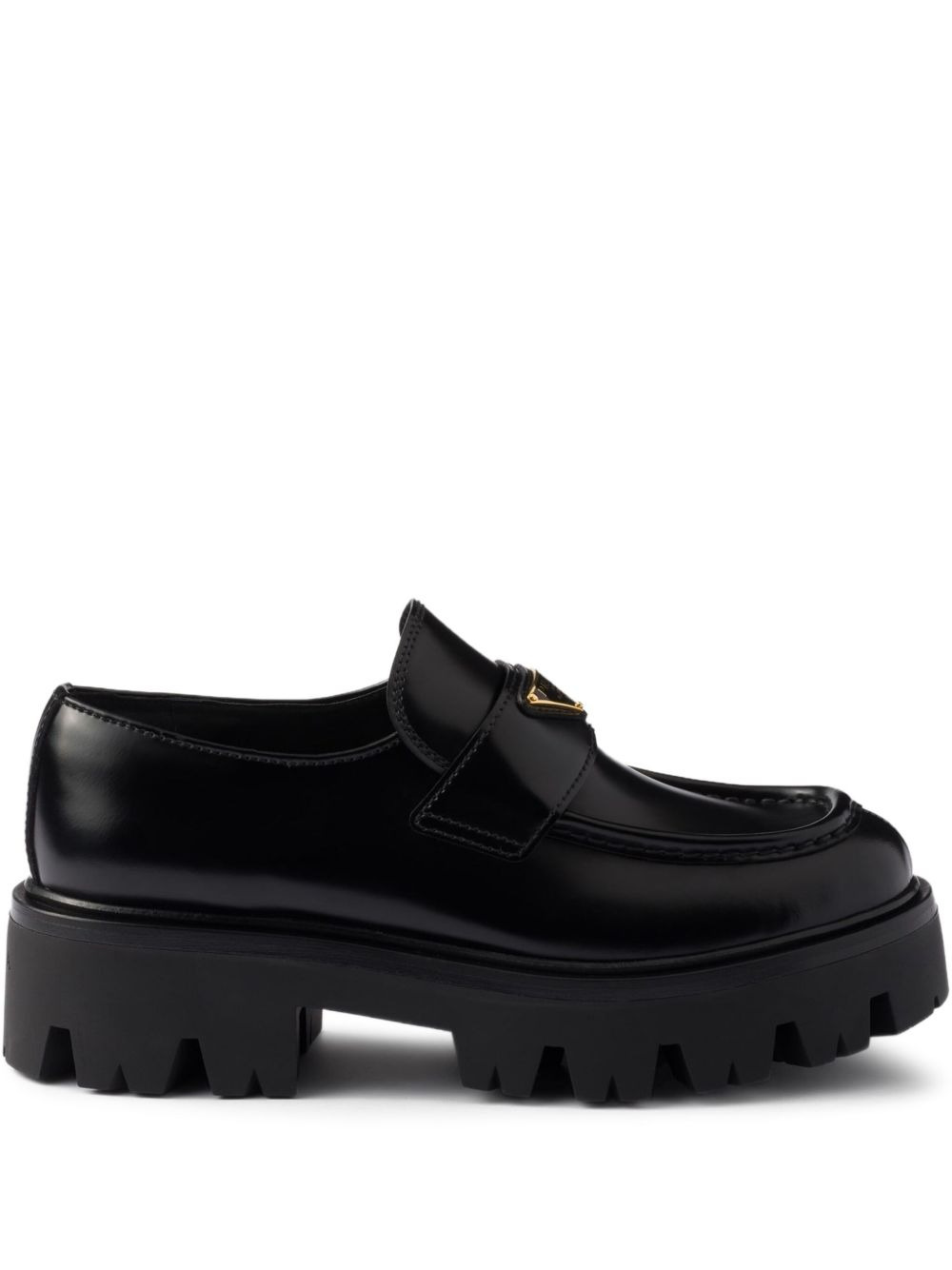triangle-logo platform loafers - 1