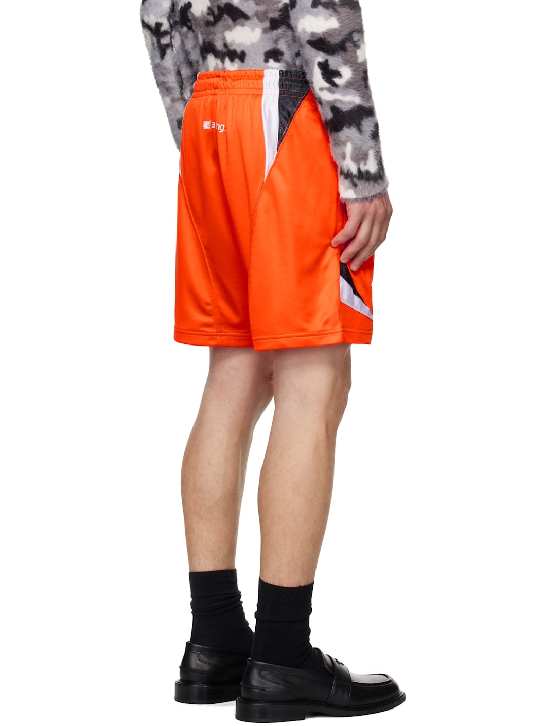 Orange Multi Logo Soccer Shorts - 3