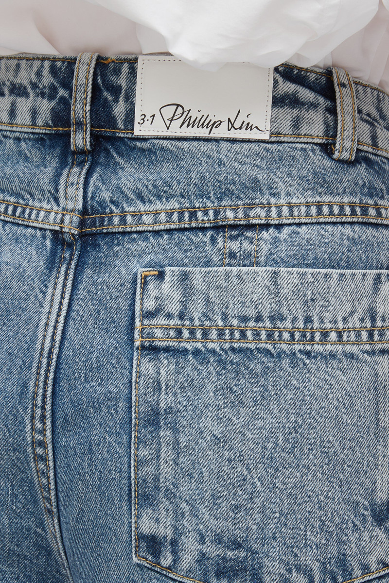 Pleated Denim Culottes 7