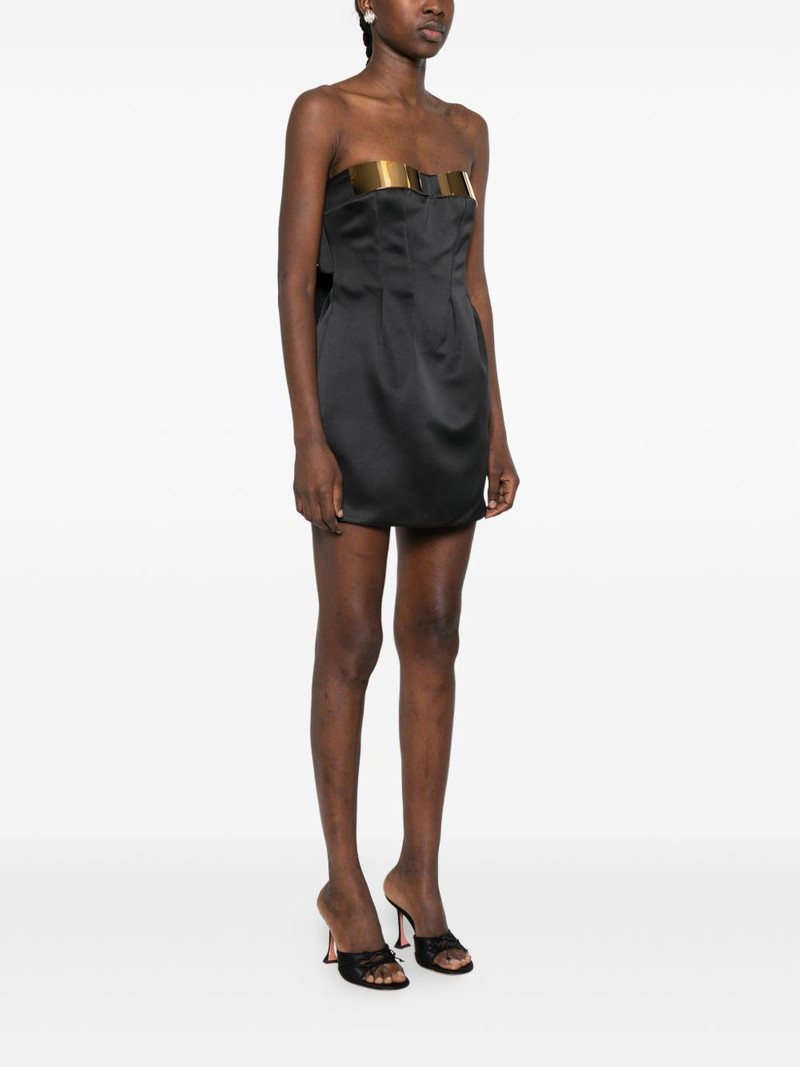 metallic strapless dress 3