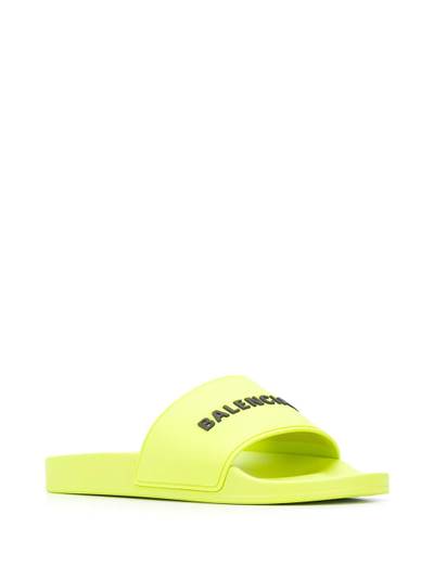 BALENCIAGA logo slip-on slides outlook