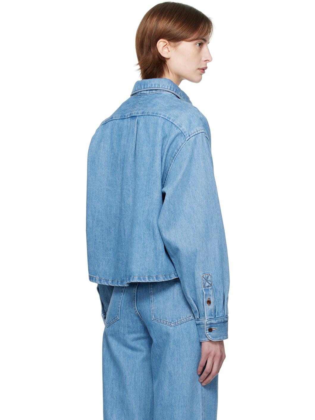 Blue Samantha Denim Overshirt - 3