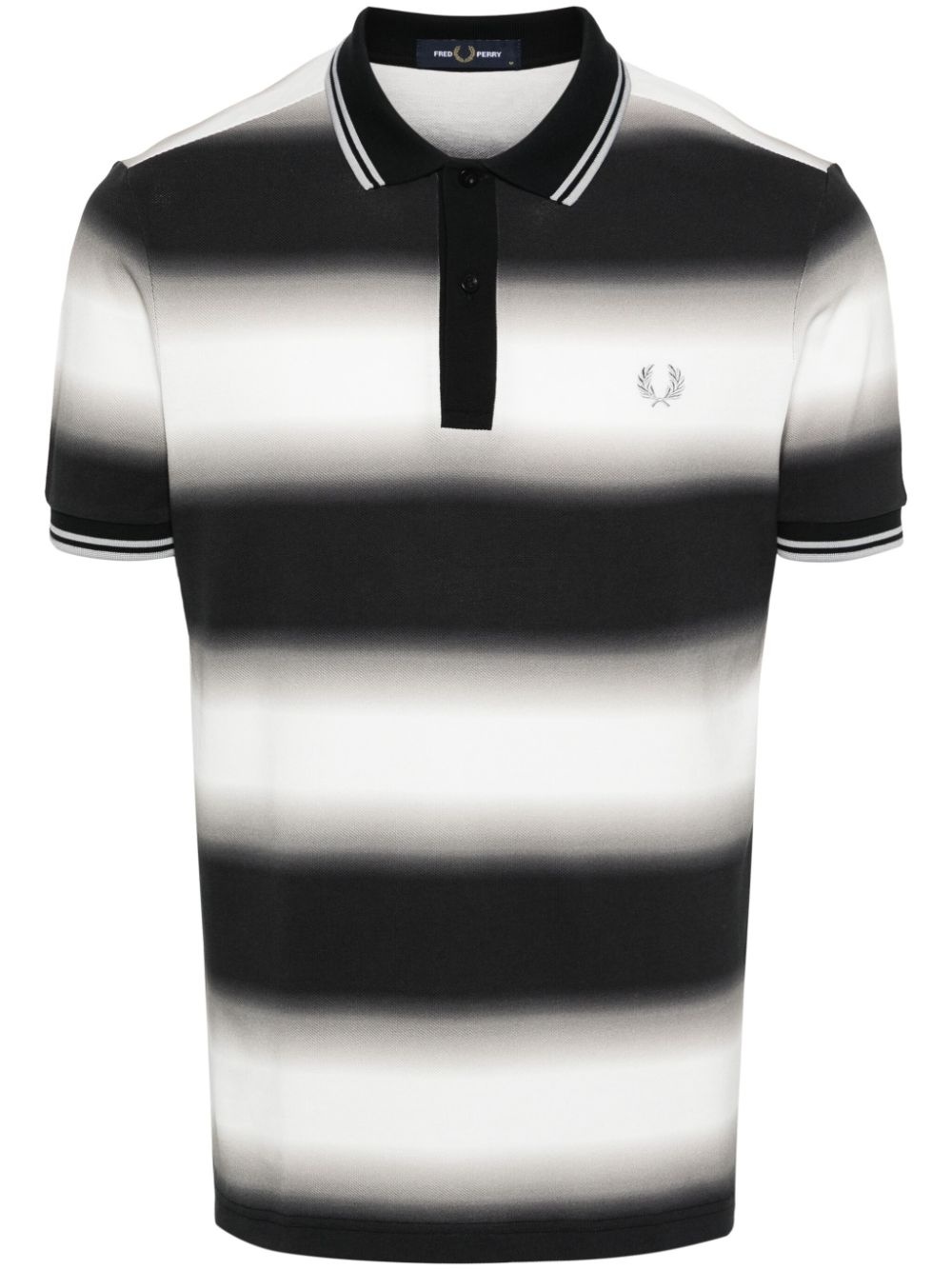 gradient striped polo shirt - 1