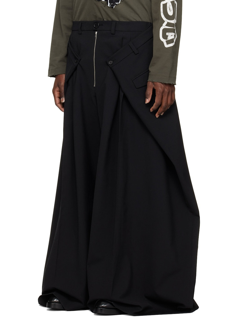 LU'U DAN SSENSE Exclusive Black Super Big Tailored Trousers outlook